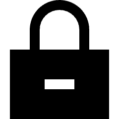 Lock Encryption Remove Icon from Sharp Solid Set