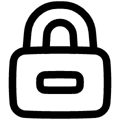 Lock Encryption Remove Icon from Plump Line Set
