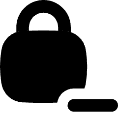 Lock Encryption Remove Icon from Flex Solid Set