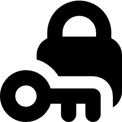 Lock Key Icon from Micro Solid Set