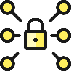 Lock Network Icon from Ultimate Colors Set