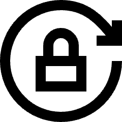 Lock Rotation Icon from Sharp Line Set