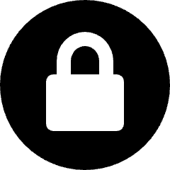Lock Square Circle Icon from Nova Solid Set