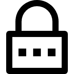 Lock Square Dial Pad Icon from Nova Line Set