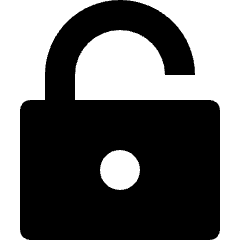 Lock Square Unlock 1 Icon from Nova Solid Set