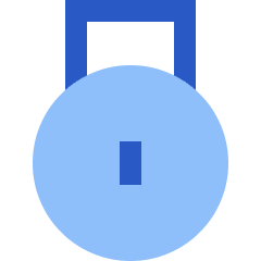 Padlock Circle 1 Icon from Sharp Flat Set