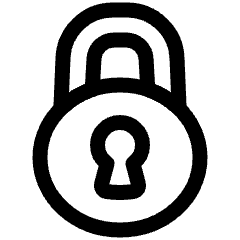 Padlock Circle 1 Icon from Plump Line Set