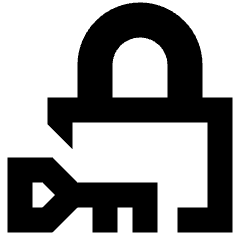 Padlock Key Icon from Sharp Remix Set