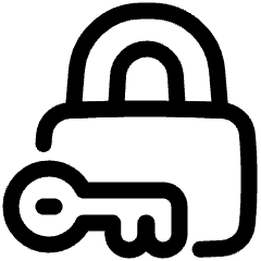 Padlock Key Icon from Plump Line Set