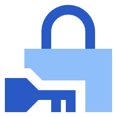 Padlock Key Icon from Sharp Flat Set