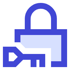 Padlock Key Icon from Sharp Duo Set