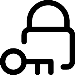 Padlock Key Icon from Core Line Set