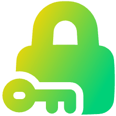 Padlock Key Icon from Plump Gradient Set