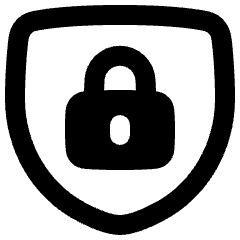 Padlock Shield Icon from Plump Remix Set