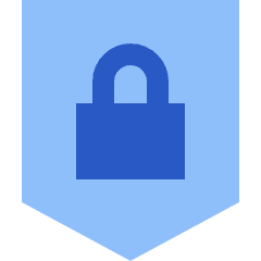 Padlock Shield Icon from Sharp Flat Set