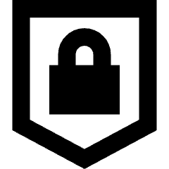 Padlock Shield Icon from Sharp Remix Set