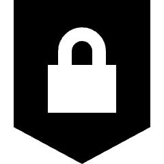 Padlock Shield Icon from Sharp Solid Set