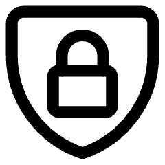 Padlock Shield Icon from Core Line Set