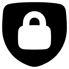Padlock Shield Icon from Plump Solid Set