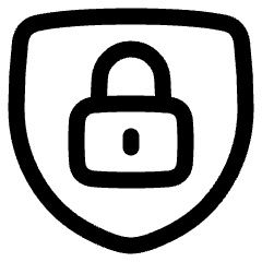 Padlock Shield Icon from Plump Line Set