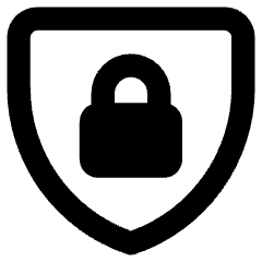 Padlock Shield Icon from Core Remix Set