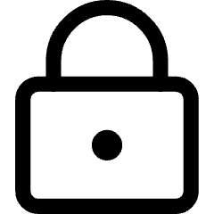 Padlock Square 1 Icon from Core Line Set