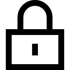Padlock Square 1 Icon from Sharp Line Set