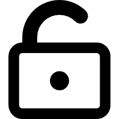 Padlock Square 2 Icon from Core Remix Set