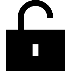 Padlock Square 2 Icon from Sharp Solid Set