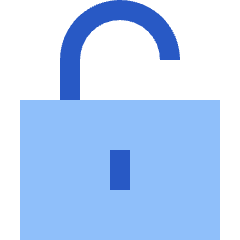 Padlock Square 2 Icon from Sharp Flat Set