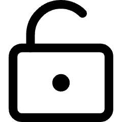 Padlock Square 2 Icon from Core Line Set