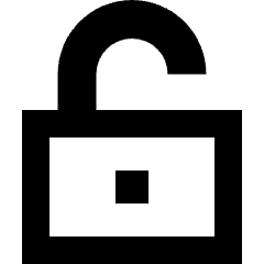 Padlock Square 2 Icon from Sharp Remix Set