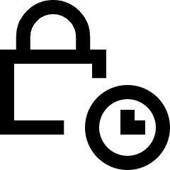 Temporary Lock Icon from Sharp Line Set