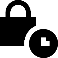 Temporary Lock Icon from Sharp Solid Set