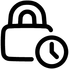 Temporary Lock Icon from Plump Line Set