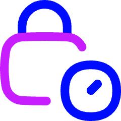 Temporary Lock Icon from Flex Neon Set