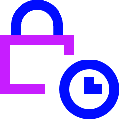 Temporary Lock Icon from Sharp Neon Set