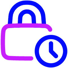 Temporary Lock Icon from Plump Neon Set