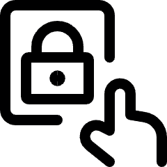 Touch Finger Lock Icon from Ultimate Regular Set