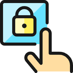 Touch Finger Lock Icon from Ultimate Colors Set