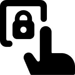 Touch Finger Lock Icon from Ultimate Bold Set