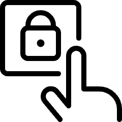 Touch Finger Lock Icon from Ultimate Light Set