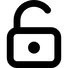 Unlock Icon from Micro Line Set