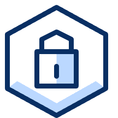 Lock Hexagon Icon from Cyber Duotone Set