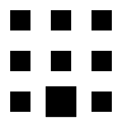 Dial Pad Bottom Middle Icon from Sharp Solid Set