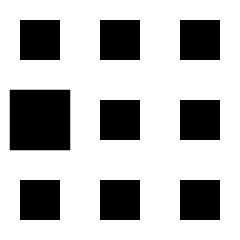 Dial Pad Center Left Icon from Sharp Solid Set