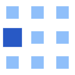 Dial Pad Center Left Icon from Sharp Flat Set