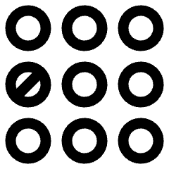 Dial Pad Center Left Icon from Plump Line Set