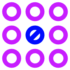 Dial Pad Center Middle Icon from Plump Neon Set