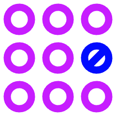 Dial Pad Center Right Icon from Plump Neon Set